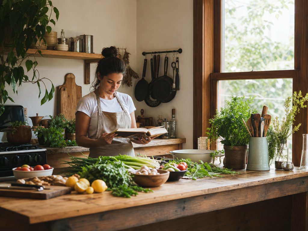 Beyond the Recipe Card: 5 Essential Books That Will Teach You How to Cook (article editorial guide): a wide establishing shot of the subject