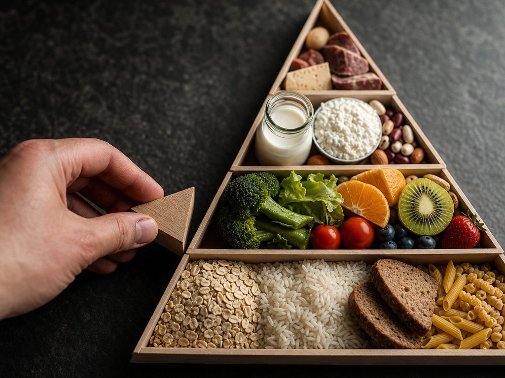 Beyond the Triangle: Why the Classic Food Pyramid Failed Us (article editorial guide): a close-up detail shot of the subject