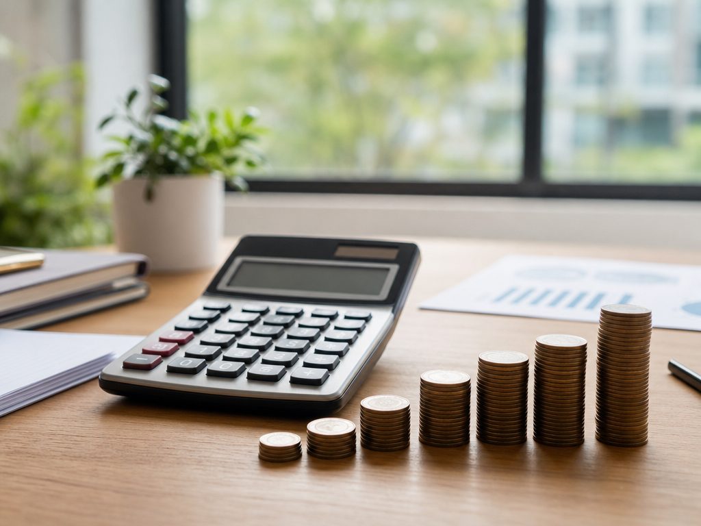 Compound Interest Calculator: a wide establishing shot of the subject