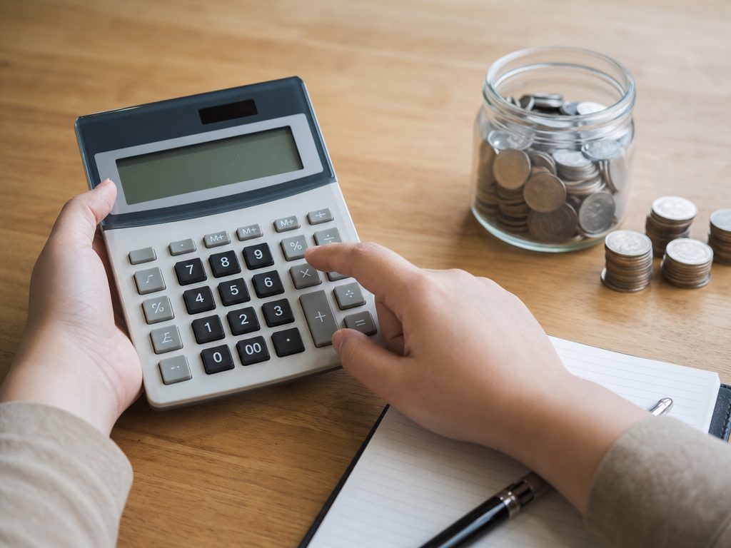 Deposit Maturity Value Calculator: a close-up detail shot of the subject