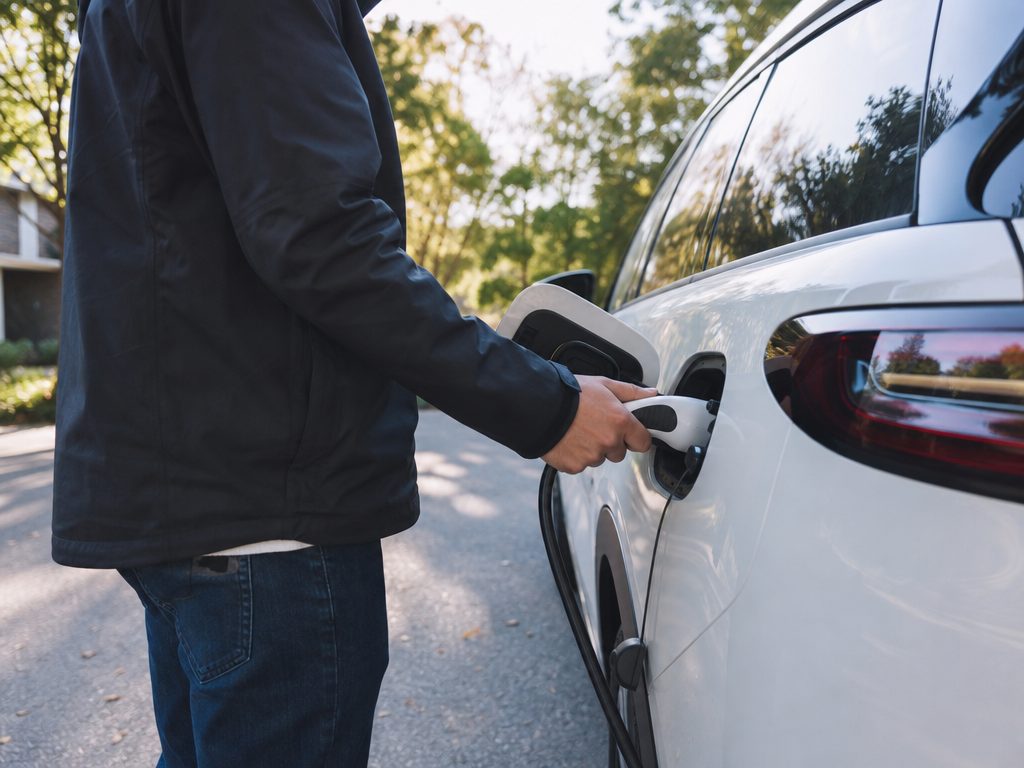 Driving Smarter: How Upgrading Your Vehicle Can Benefit Your Wallet and the Planet (article editorial guide): a person interacting with the subject, face not prominent