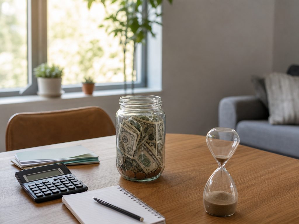 Emergency Fund Calculator: a wide establishing shot of the subject