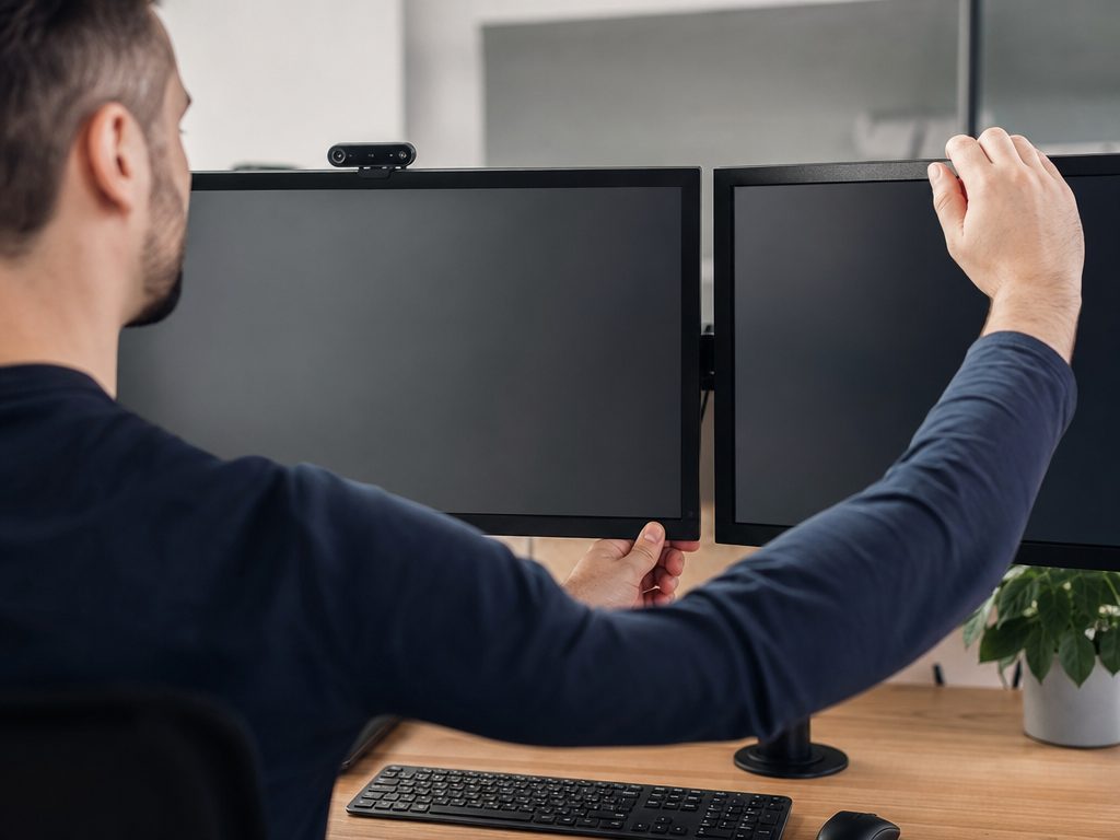 How to Configure and Optimize a Dual Monitor Setup in Windows 10 (article editorial guide): a close-up detail shot of the subject