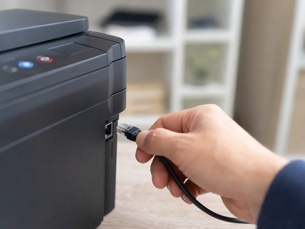 How to Connect a Wireless Printer to Windows 11 or Windows 10 (article editorial guide): a close-up detail shot of the subject