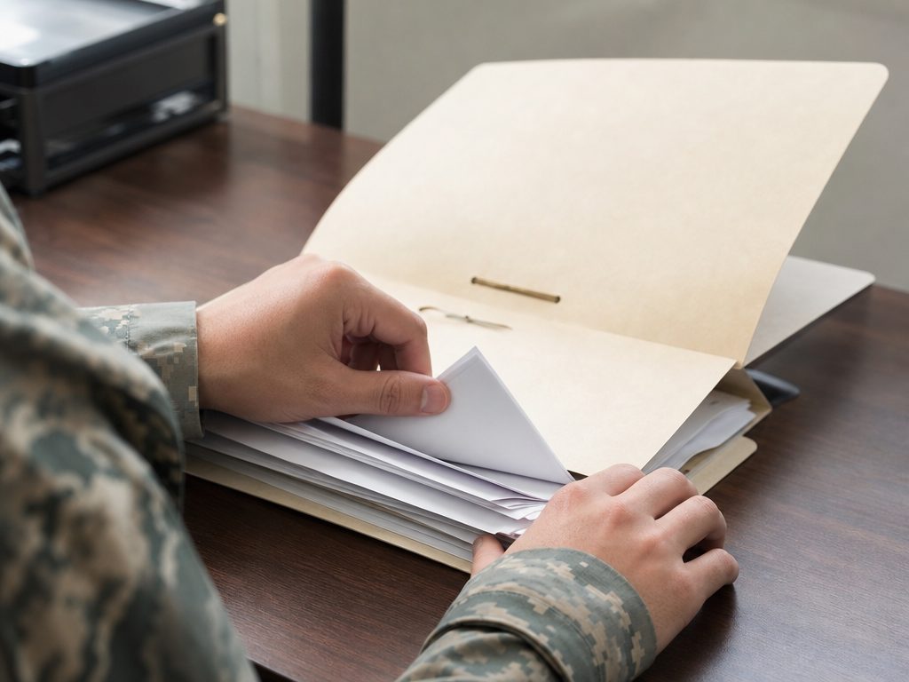 How to Request and Secure Your DD Form 214 Military Service Record (article editorial guide): a close-up detail shot of the subject