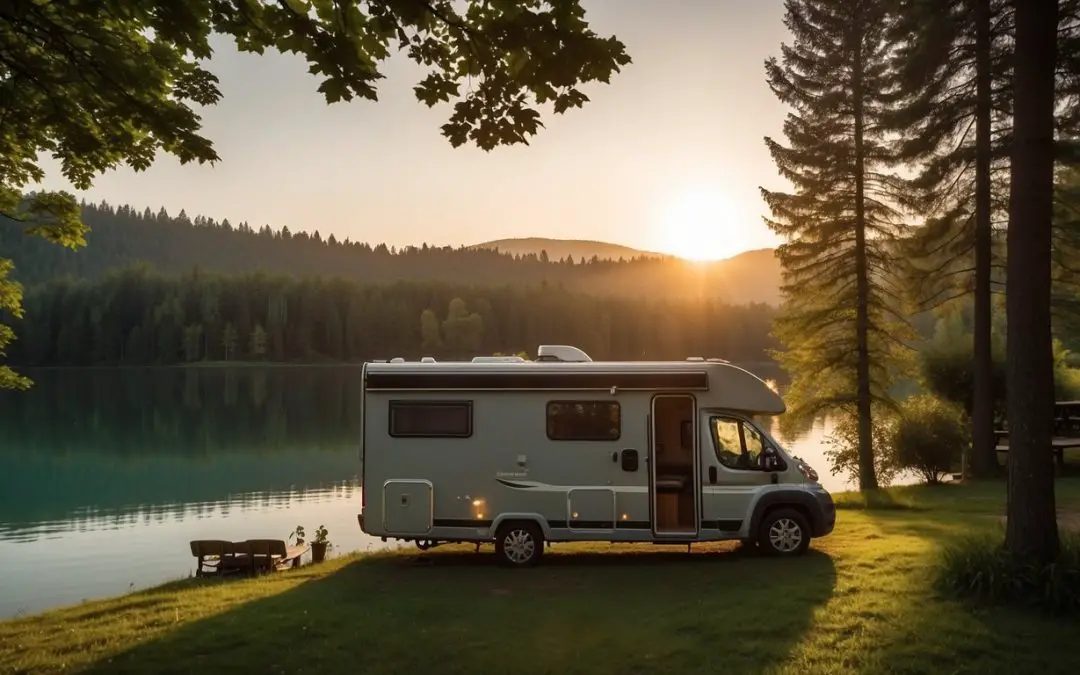 rv by a lake