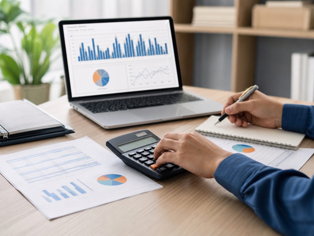 Percentage Change Calculator: a wide establishing shot of the subject