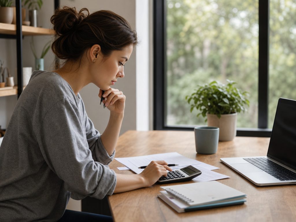 Savings Goal Calculator: a wide establishing shot of the subject