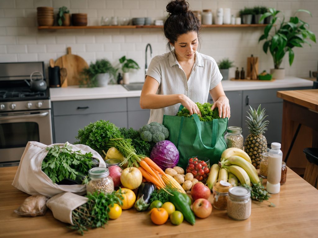 Smart Strategies for Fresh and Affordable Groceries (article editorial guide): a wide establishing shot of the subject