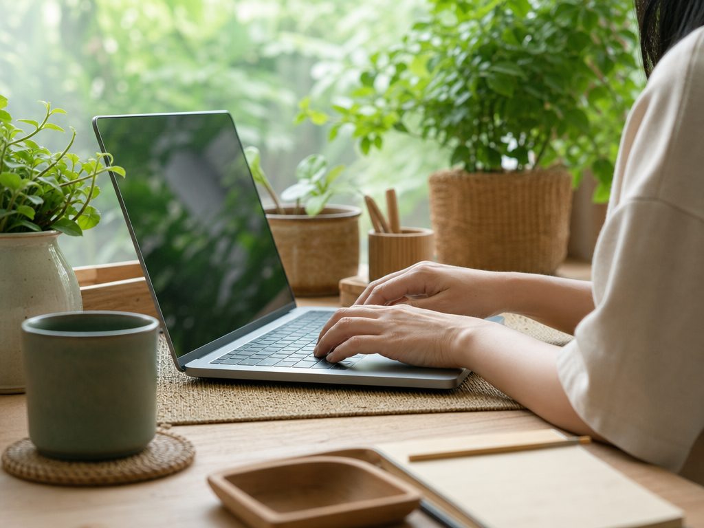 Swap Your Search: How to Effortlessly Green Your Digital Footprint (article editorial guide): a person interacting with the subject, face not prominent