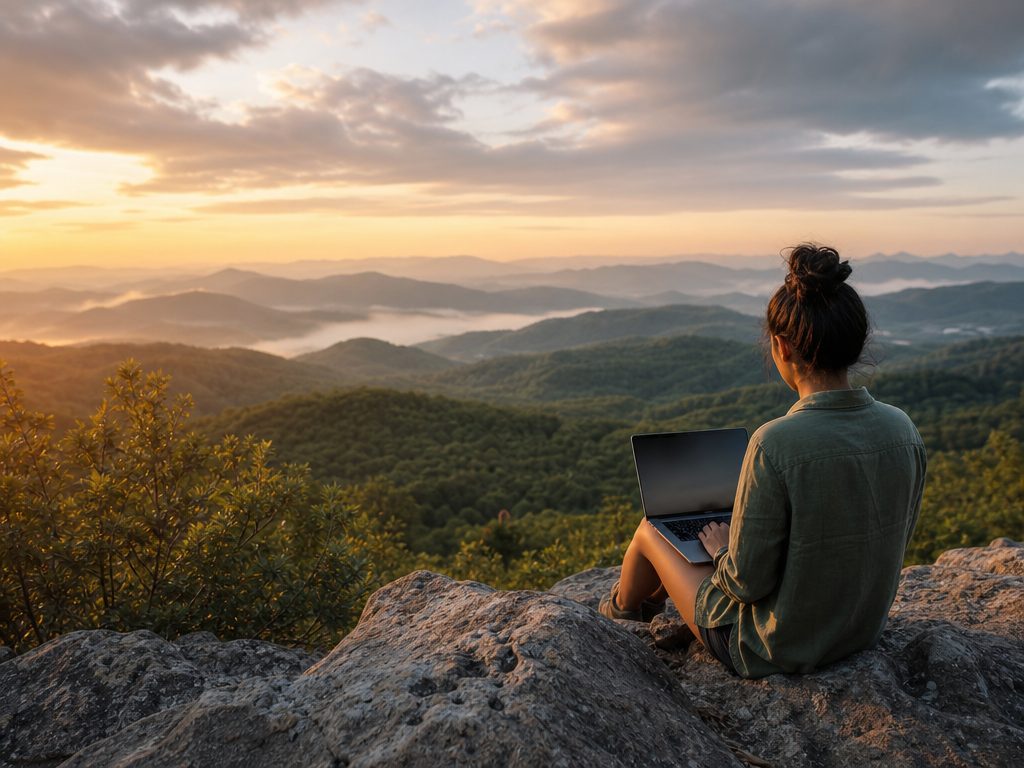 Swap Your Search: How to Effortlessly Green Your Digital Footprint (article editorial guide): a wide establishing shot of the subject