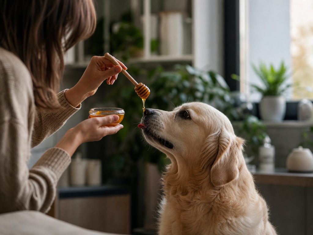 Sweet Treat or Health Hazard? A Complete Guide to Feeding Dogs Honey (article editorial guide): a person interacting with the subject, face not prominent