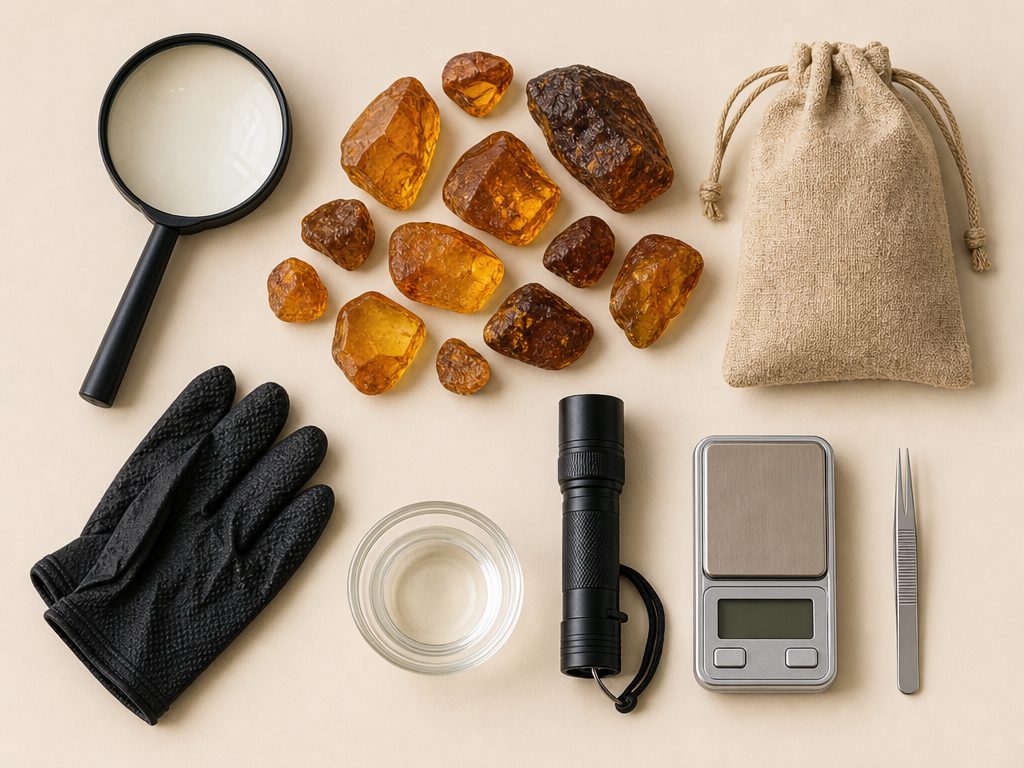 The Beachcomber’s Guide to Ambergris: How to Spot, Test, and Legally Sell "Floating Gold" (article editorial guide): the subject arranged neatly on a plain background