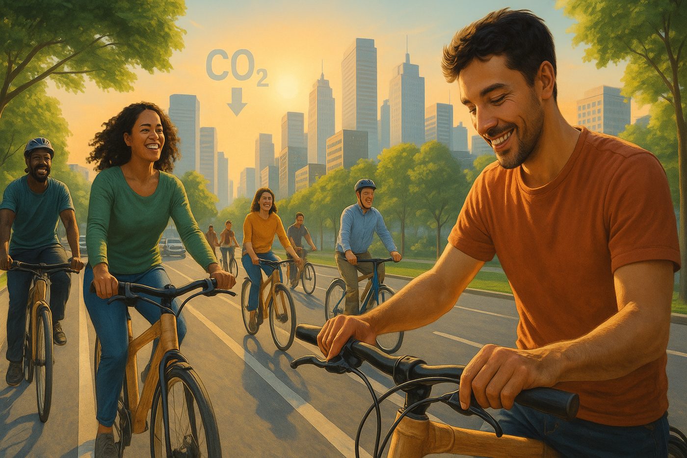 The Eco Bike Effect: How Two Wheels Are Rewriting the Commuter Carbon Equation: supporting editorial scene 1