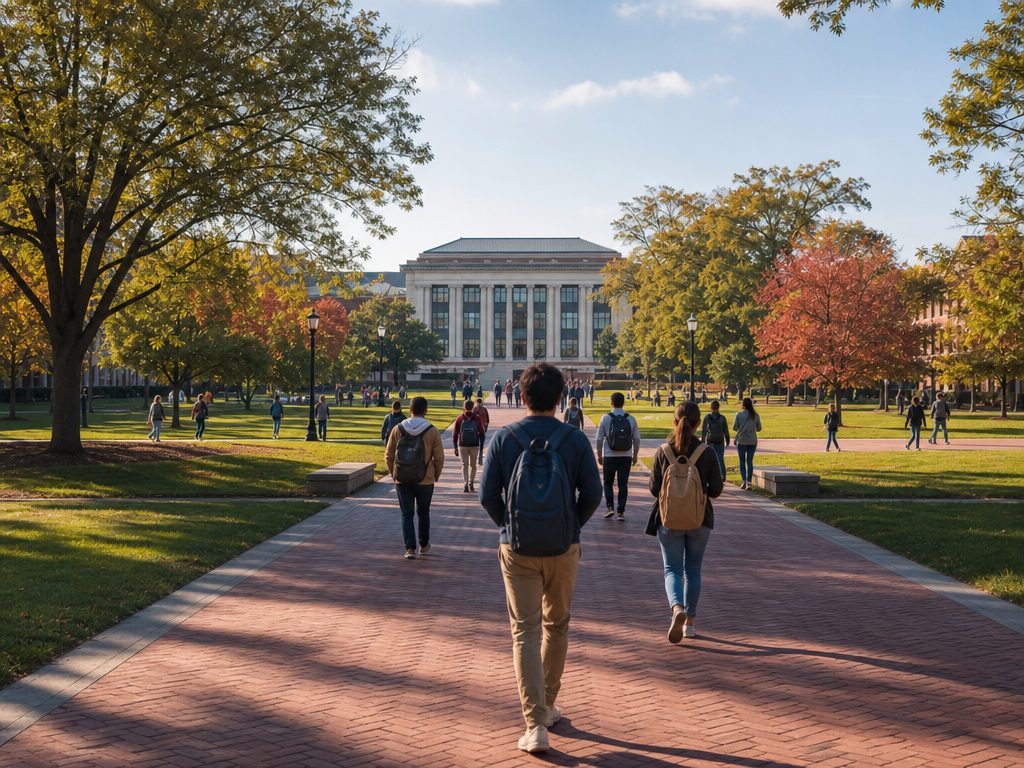 The High-Yield Degree: Which Four-Year Majors Maximize Your Earning Potential (article editorial guide): a wide establishing shot of the subject