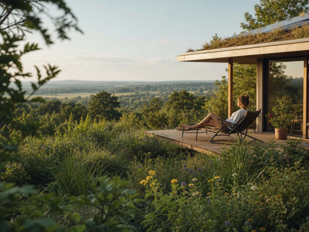 The Lazy Green Revolution: How Doing Less Makes Eco-Friendly Living Fun (article editorial guide): a wide establishing shot of the subject