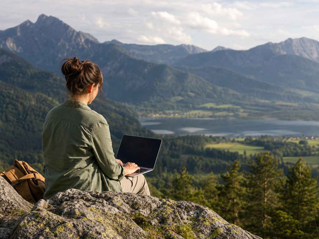 The Lifespan Loop: How Choosing a Long-Lasting Laptop Protects the Planet (article editorial guide): a wide establishing shot of the subject