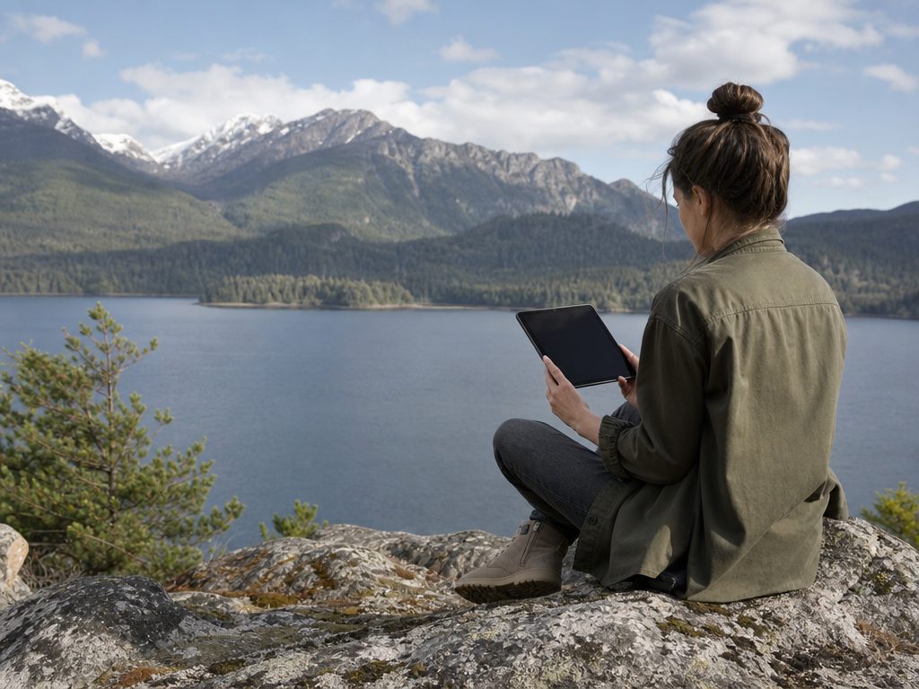The Tablet Traveler: How to Plan, Navigate, and Stay Entertained on a Single Device (article editorial guide): a wide establishing shot of the subject
