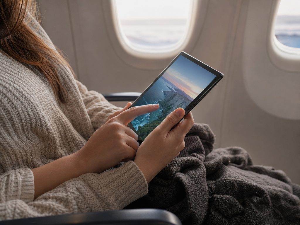 The Tablet Traveler: How to Plan, Navigate, and Stay Entertained on a Single Device (article editorial guide): a close-up detail shot of the subject